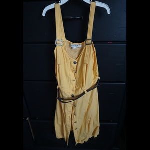 Yellow button up dress